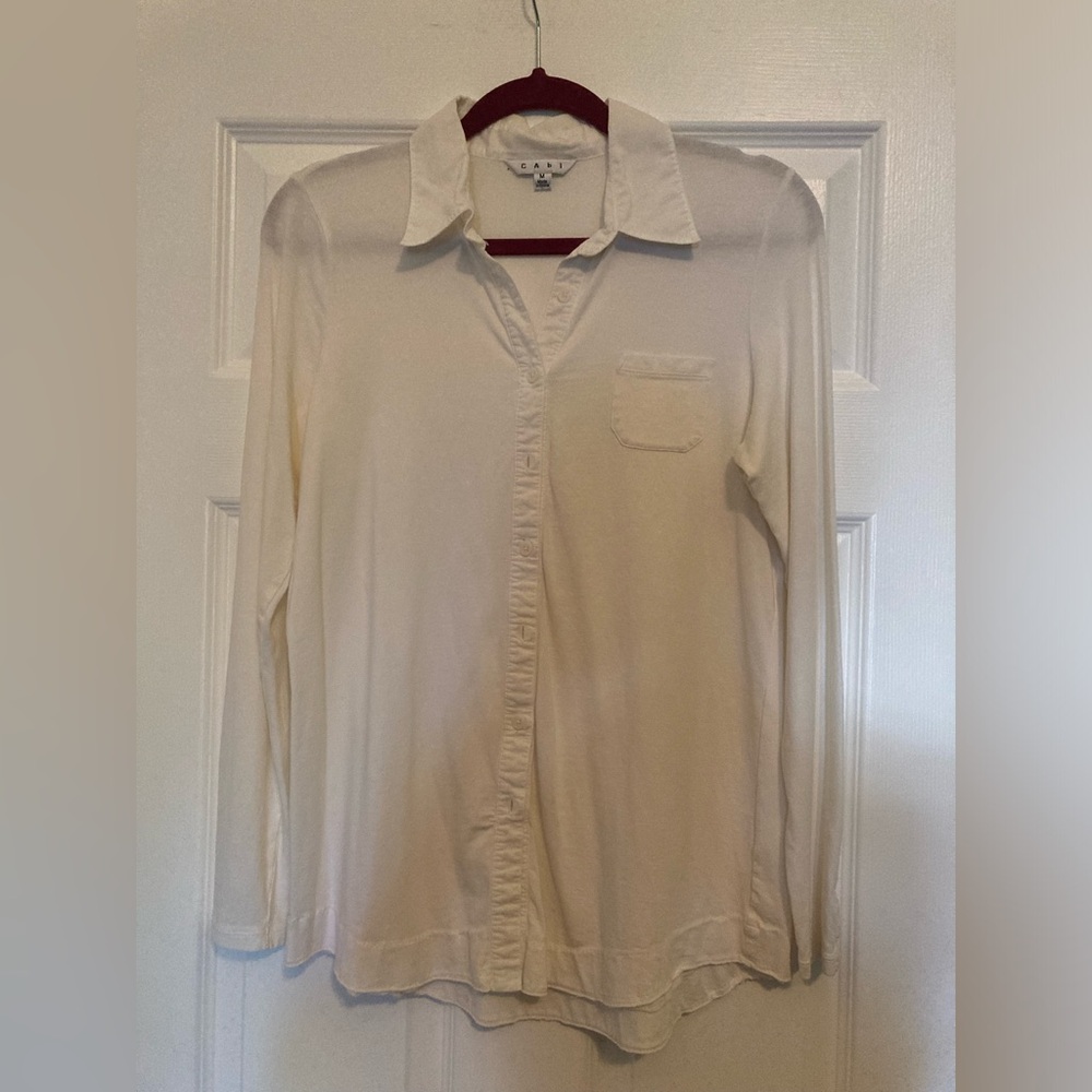 Cabi Long Sleeve Button Down Collared Blouse, Siz… - image 1
